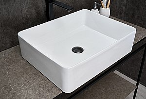 Раковина накладная Gid Geometrico 52 N9104 51236 белая купить в интернет-магазине Sanbest