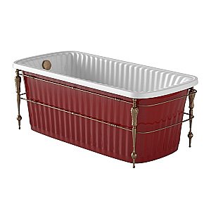 Ванна Migliore Olivia Console 26828 174x83 белая,красная,бронза купить в интернет-магазине Sanbest