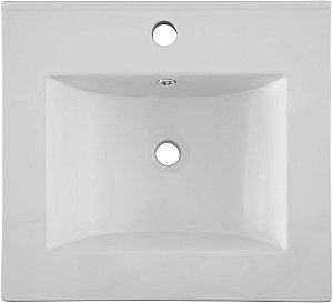 Тумба с раковиной Aquanet Алвита new 50 344131+330428 белая матовая для ванной в интернет-магазине Sanbest