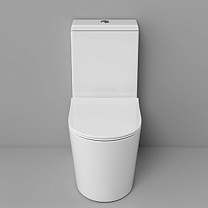 Унитаз моноблок Grossman Classic GR-4487SQ безободковый, с бачком, с крышкой микролифт, смыв торнадо, белый купить в интернет-магазине Sanbest