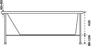 Ванна Azario Бали 160х70 БАВ0102 белая купить в интернет-магазине Sanbest