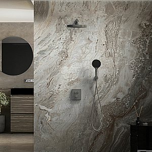 Душевая система Vincea Inspire VSFW-3I21T2GM вороненая сталь купить в интернет-магазине сантехники Sanbest