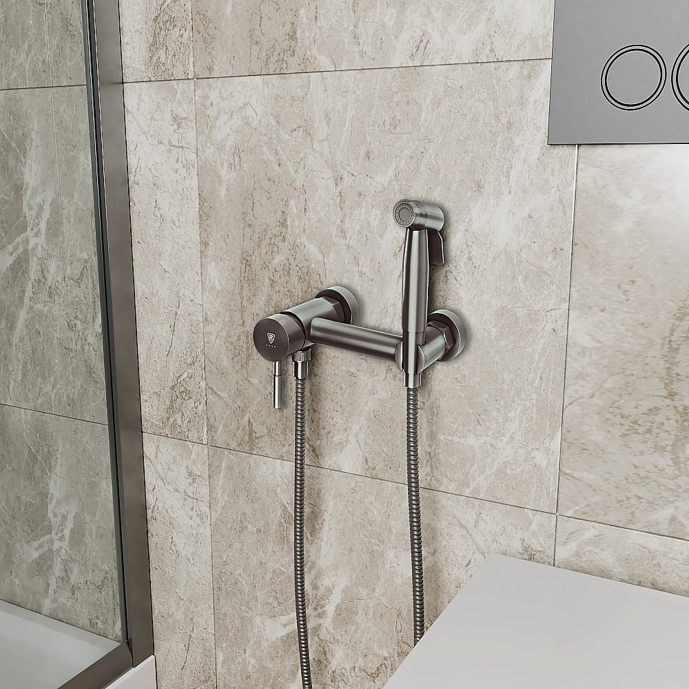 Гигиенический душ Rush Melos SUS1101-99Grey графит купить в интернет-магазине сантехники Sanbest