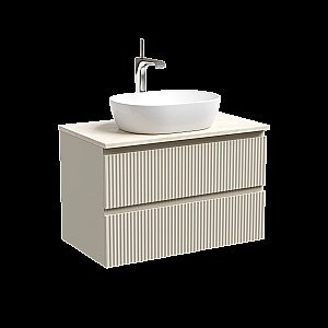 Тумба с раковиной Sancos SNOB R 80 со столешницей, бежевая матовая для ванной в интернет-магазине Sanbest