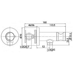 Гигиенический душ Bossini Paloma Brass E37005B.021 золото купить в интернет-магазине сантехники Sanbest