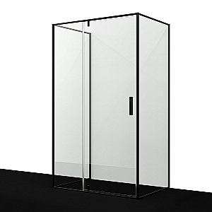 Душевой уголок WasserKRAFT Elbe 74P 74P25 120х80 профиль черный матовый/стекло прозрачное купить в интернет-магазине Sanbest