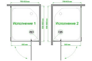 Душевой уголок Royal Bath RB 100х80 HPVD-C-CH стекло матовое/профиль хром купить в интернет-магазине Sanbest