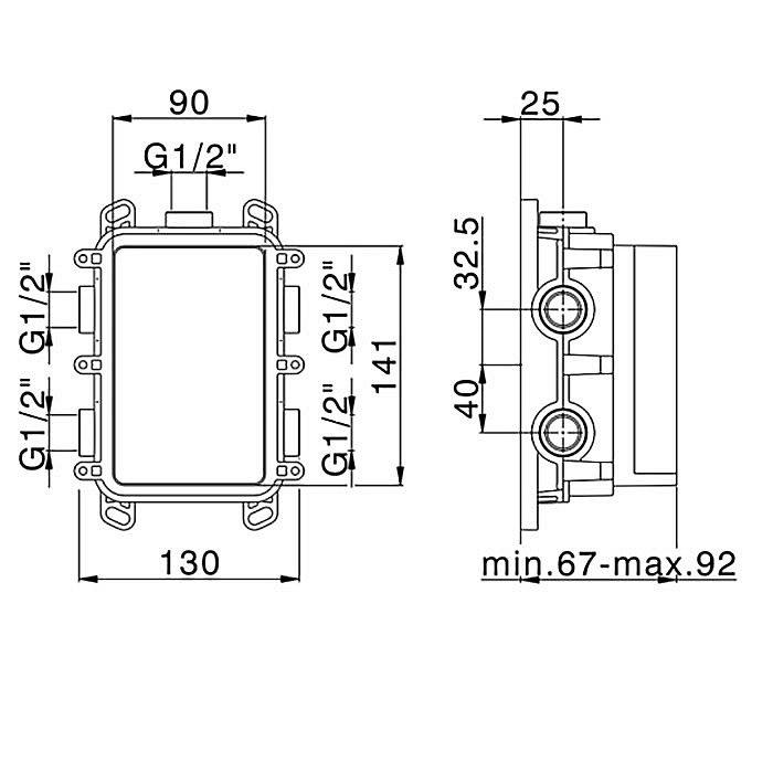 Встраиваемый смеситель Cisal VITA ZA00B03004 латунь/пластик купить в интернет-магазине сантехники Sanbest