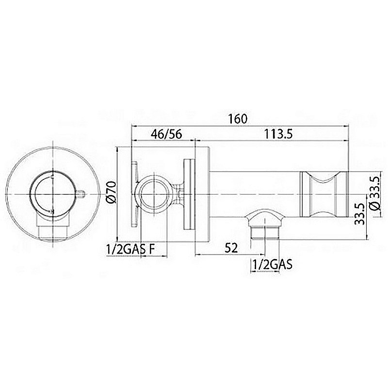 Гигиенический душ Bossini Paloma Brass E37005B.021 золото купить в интернет-магазине сантехники Sanbest