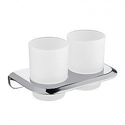 Стакан двойной для зубных щеток Abber NORD AA1557 хром купить в интернет-магазине сантехники Sanbest