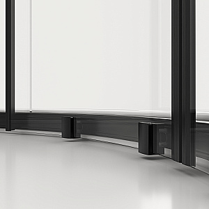 Душевая кабина Black&White Galaxy 90х90 8051GM с гидромассажем, стекло прозрачное/профиль оружейная сталь купить в интернет-магазине Sanbest