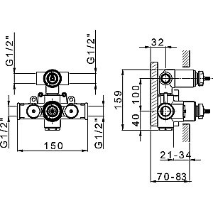 Встраиваемый смеситель Cisal Cherie ZA01910004 купить в интернет-магазине сантехники Sanbest