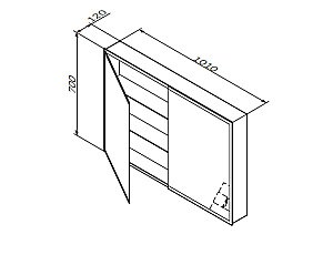 Зеркальный шкаф AM.PM Spirit 2.0 100 купить в интернет-магазине сантехники Sanbest