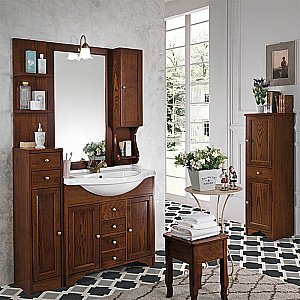 Тумба с раковиной Eban Eleonora 82 орех для ванной в интернет-магазине Sanbest