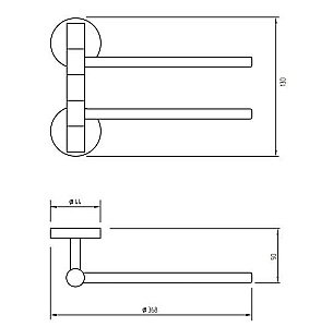 Полотенцедержатель Migliore Fortis 31765 черный купить в интернет-магазине сантехники Sanbest