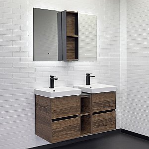 Полка Comforty Дартфорд 20 дуб тёмно-коричневый купить в интернет-магазине сантехники Sanbest