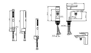 Смеситель на борт ванны Aquatek Вега AQ1044CR хром купить в интернет-магазине сантехники Sanbest