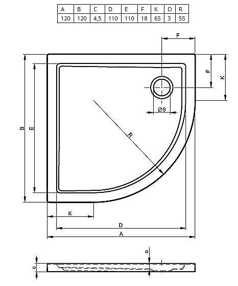 Душевой поддон Riho Zurich 288 120х120 D001024005 белый купить в интернет-магазине Sanbest