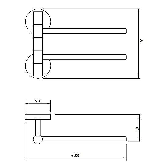Полотенцедержатель Migliore Fortis 31765 черный купить в интернет-магазине сантехники Sanbest
