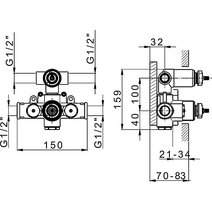 Встраиваемый смеситель Cisal Cherie ZA01910004 купить в интернет-магазине сантехники Sanbest