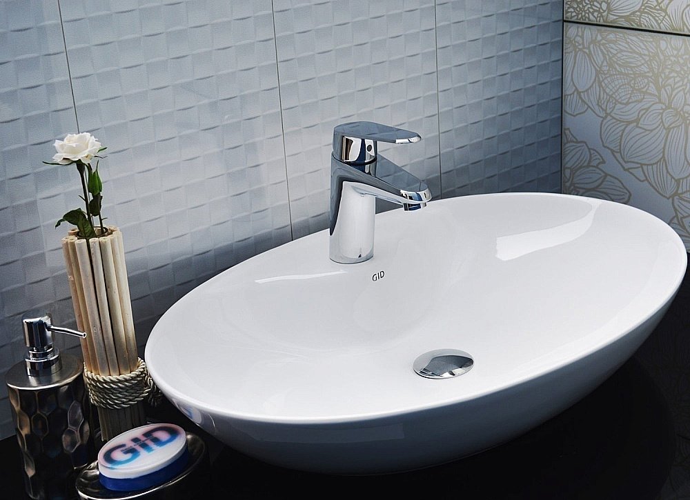 Раковина накладная Gid Lago 65 N9438 51151 белая купить в интернет-магазине Sanbest