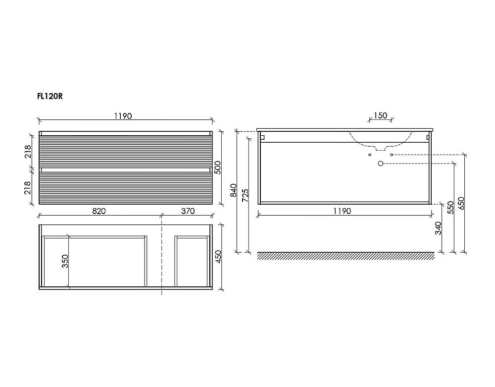 Тумба с раковиной Sancos Folk FL120LCP/FL120RCP Капучино для ванной в интернет-магазине Sanbest
