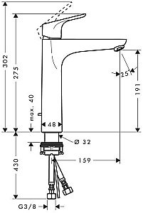 Смеситель для раковины Hansgrohe Focus 31608000 купить в интернет-магазине сантехники Sanbest