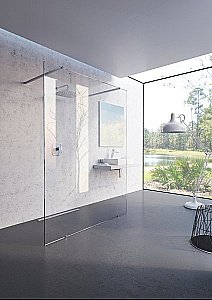 Душевое ограждение Ravak WALK-IN FREE ST 130/W SET-1000 стекло прозрачное/профиль хром купить в интернет-магазине Sanbest