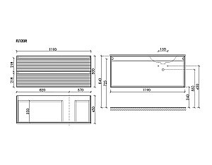 Тумба с раковиной Sancos Folk FL120LCP/FL120RCP Капучино для ванной в интернет-магазине Sanbest