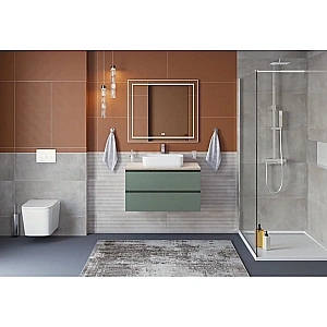 Тумба с раковиной и столещницей BelBagno 90 KRAFT-900-2C-SO-VO+KEP-90-MCO еловая матовая для ванной в интернет-магазине Sanbest