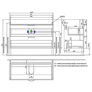 Тумба с раковиной Iddis Oxford 100 OXF10L1i95K светло-серая для ванной в интернет-магазине Sanbest
