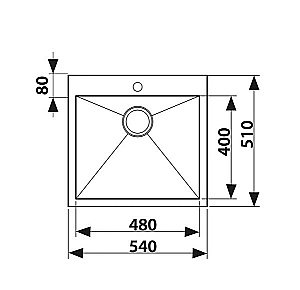 Мойка кухонная Kaiser KSM-5451 сталь купить в интернет-магазине сантехники Sanbest