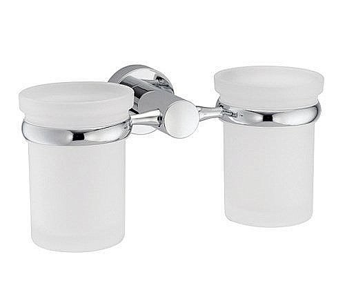 Подстаканник двойной со стаканами WasserKRAFT Donau K-9428D купить в интернет-магазине сантехники Sanbest