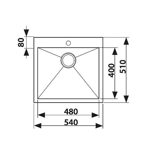 Мойка кухонная Kaiser KSM-5451 сталь купить в интернет-магазине сантехники Sanbest
