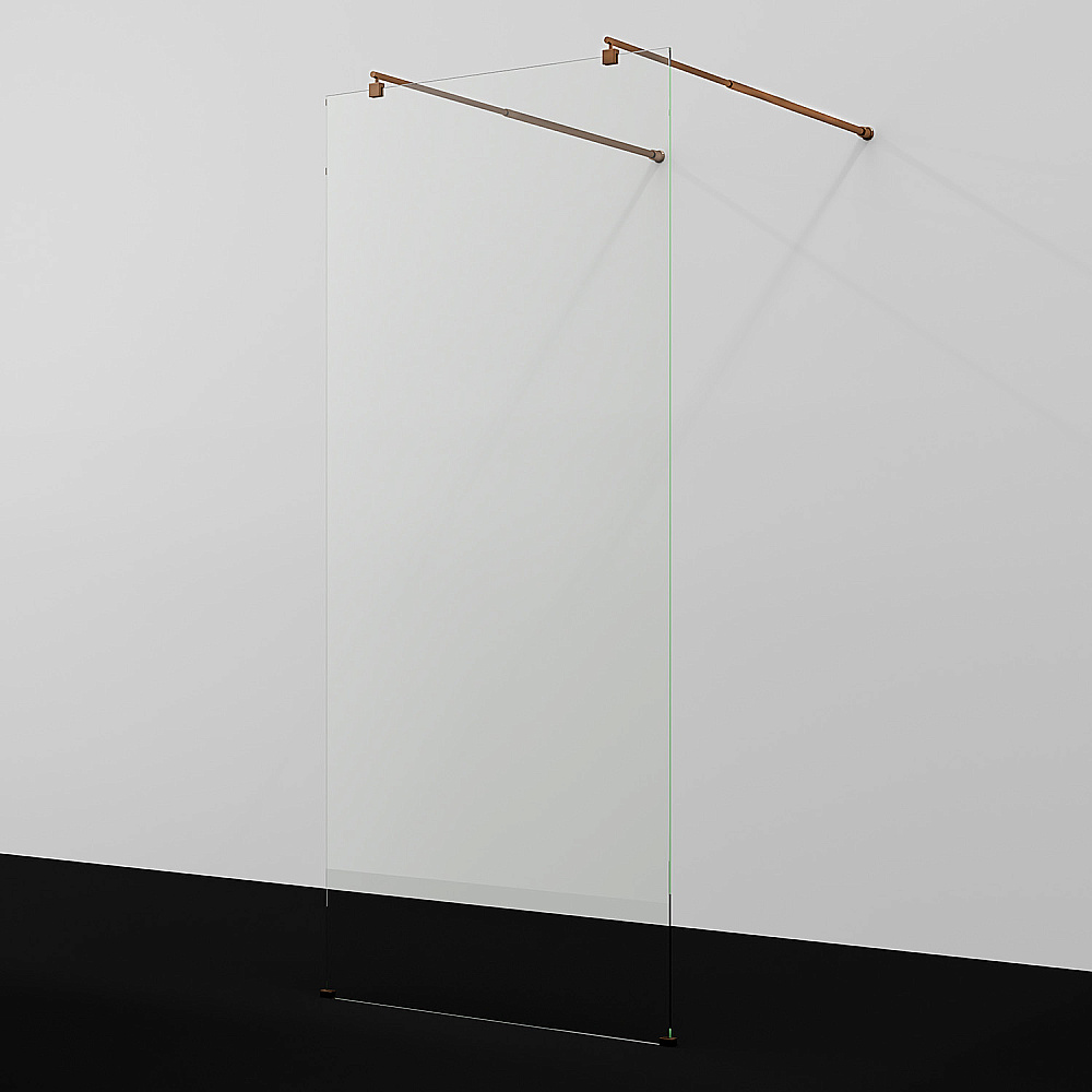 Душевое ограждение WasserKRAFT Vechte 60W44RG 100 фиксатор розовое золото/стекло прозрачное купить в интернет-магазине Sanbest