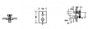 Смеситель для душа Bravat ARC P69193C-2-ENG купить в интернет-магазине сантехники Sanbest