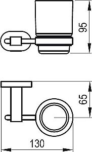 Держатель со стаканом Ravak Chrome CR 210.00 купить в интернет-магазине сантехники Sanbest