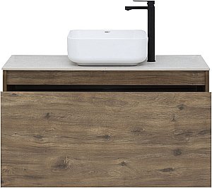 Тумба с раковиной Aquanet Nova Lite 249520 100 дуб рустикальный для ванной в интернет-магазине Sanbest