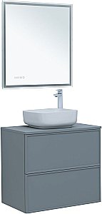 Тумба с раковиной Aquanet Арт 75 мисти грин для ванной в интернет-магазине Sanbest