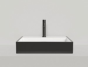 Раковина Salini OTTAVIA 1103101GRH 59,5 из искусственного камня S-Sense, белая глянцевая, цвет по RAL снаружи купить в интернет-магазине Sanbest