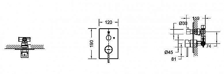 Смеситель для душа Bravat ARC P69193C-2-ENG купить в интернет-магазине сантехники Sanbest