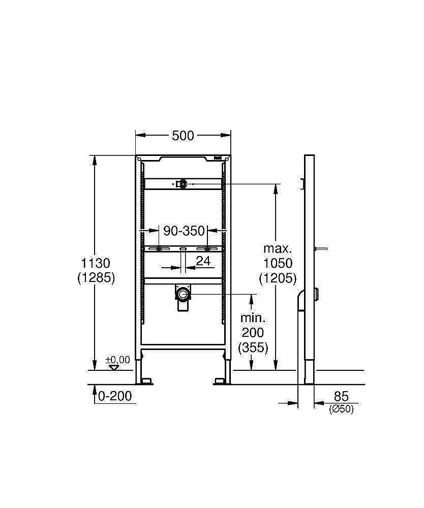 Инсталляция для писсуара Grohe Rapid SL 38517001 купить в интернет-магазине сантехники Sanbest