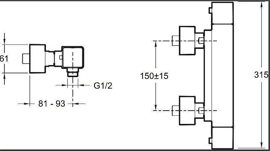 Смеситель для душа Jacob Delafon STRAYT E9096-CP купить в интернет-магазине сантехники Sanbest