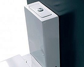 Бачок для унитаза Kerasan Ego 2481K1 напольный UNICA, белый, с механизмом слива GEBERIT, хром купить в интернет-магазине сантехники Sanbest