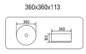 Раковина накладная CeramaLux NC 36 GL03A графит, прозрачная купить в интернет-магазине Sanbest