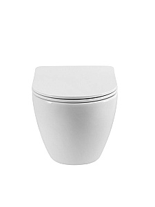 Унитаз подвесной Cezares STYLUS-TOR 2.0 CZR-546-TH-TOR/SC белый, безободковый, с крышкой микролифт, слив торнадо купить в интернет-магазине Sanbest