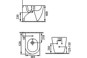 Биде Allen Brau Reality 4.32005.31 черное матовое купить в интернет-магазине Sanbest