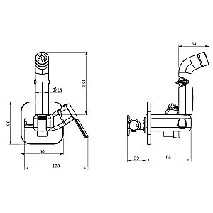 Гигиенический душ Rush Capri CA1435-99Black купить в интернет-магазине сантехники Sanbest