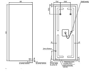 Зеркало Cersanit ECLIPSE 60х145 64155 в ванную от интернет-магазине сантехники Sanbest