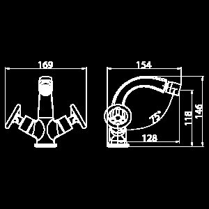Смеситель для биде Elghansa New wave sigma 4907595 хром купить в интернет-магазине сантехники Sanbest